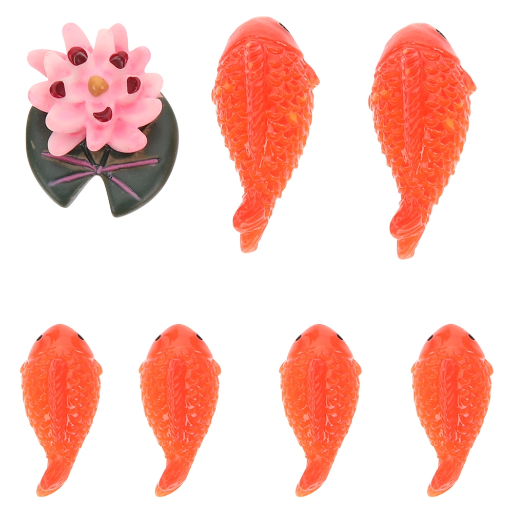 1 Set Miniature Lotus Miniature Garden Figurine Mini Garden Doll Decoration