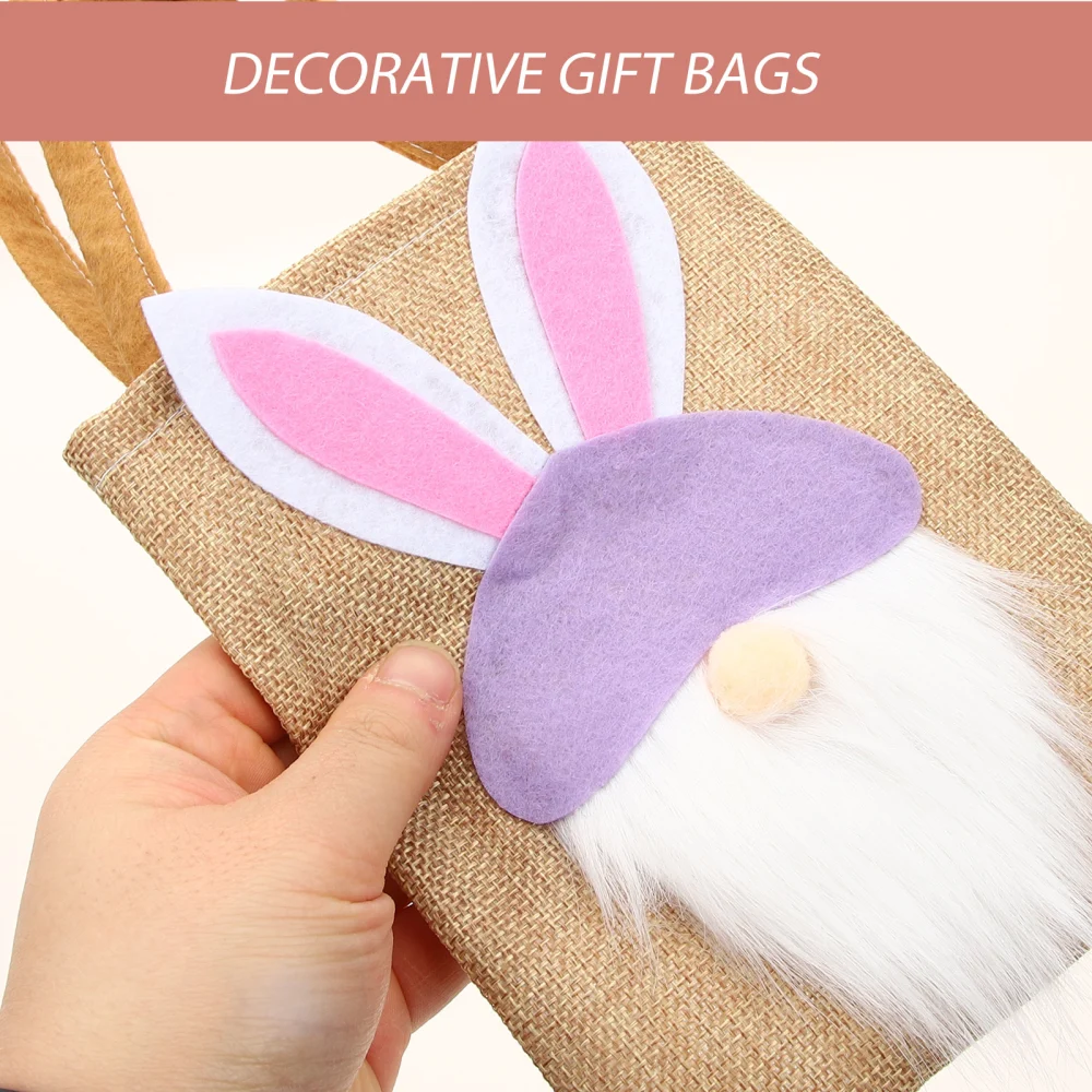 2pcs Gift Bags Small Easter Gift Sweets Bags Easter Favor Wrapping Bags Snack Holders