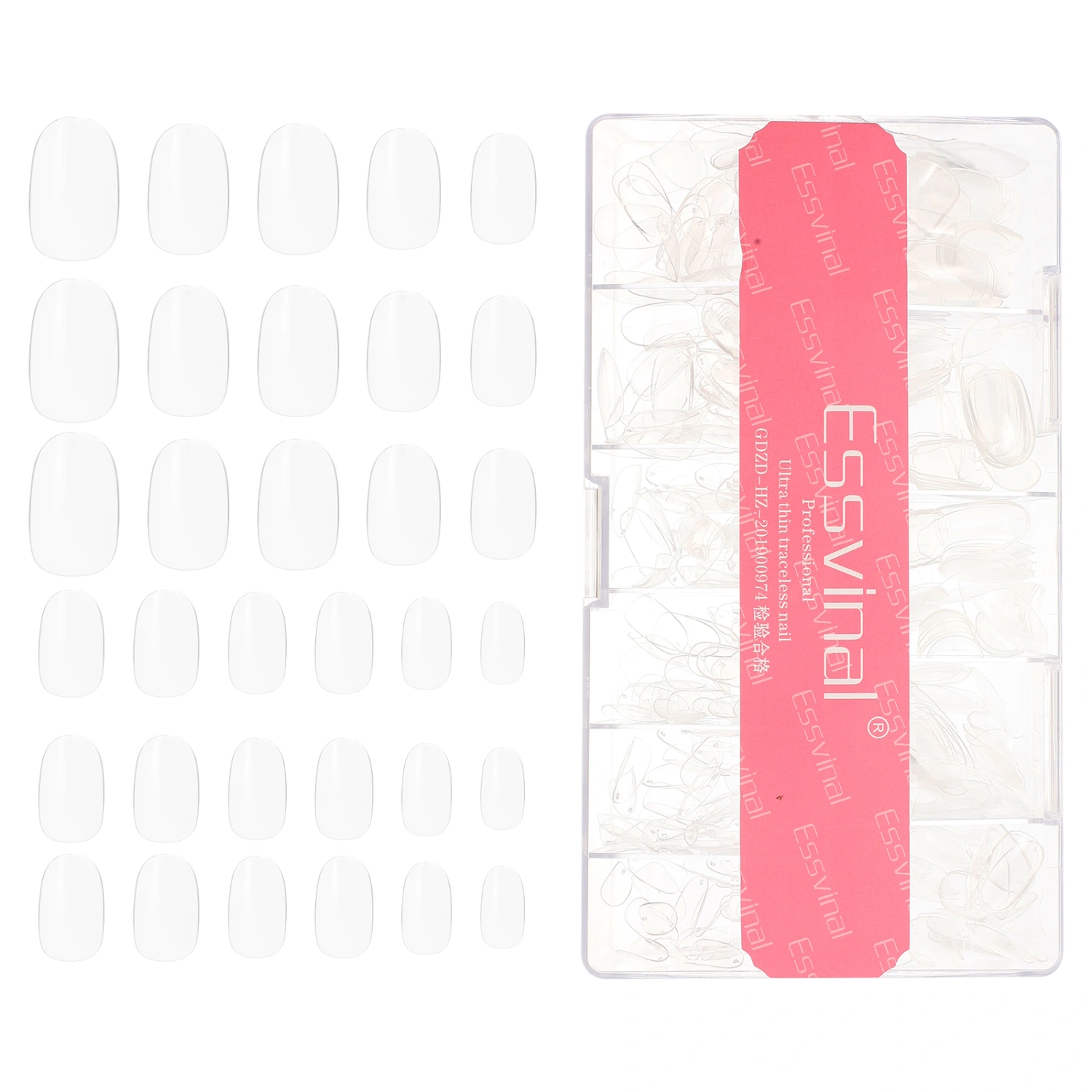 1 Box of Fake Nail Tips Clear False Nails Full Cover Square Fake Nails Short Fake Nails Press On Nails