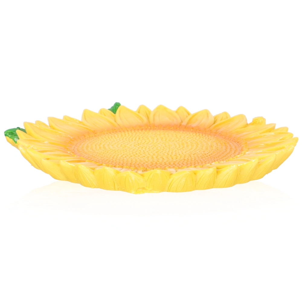 Novel Sunflower Pattern Dish Household Dessert Plate Food Serving Tray Jewelry Displaying Tray