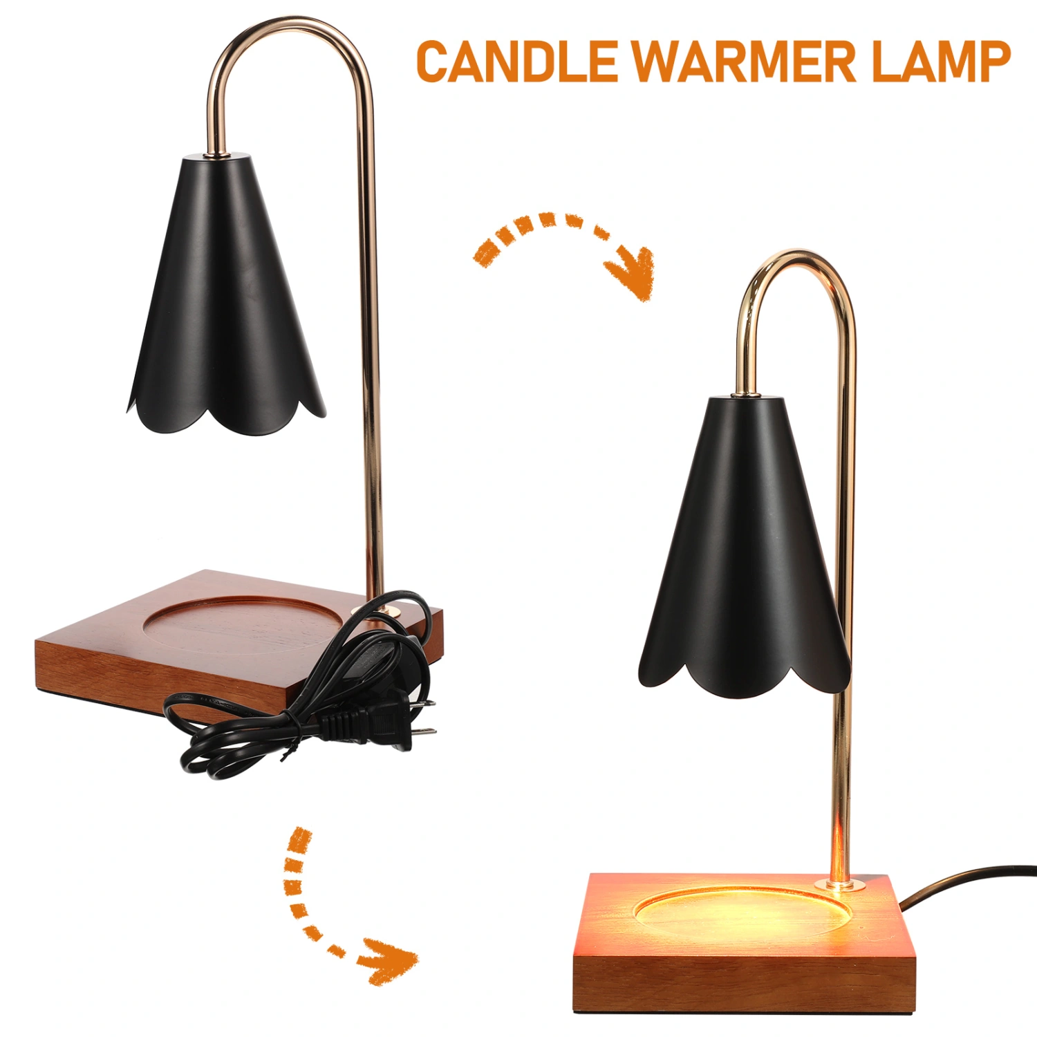 Candle Warmer Lamp Modern Wax Warmer Lamp Candle Warmer for Jar Candles (JP Plug)