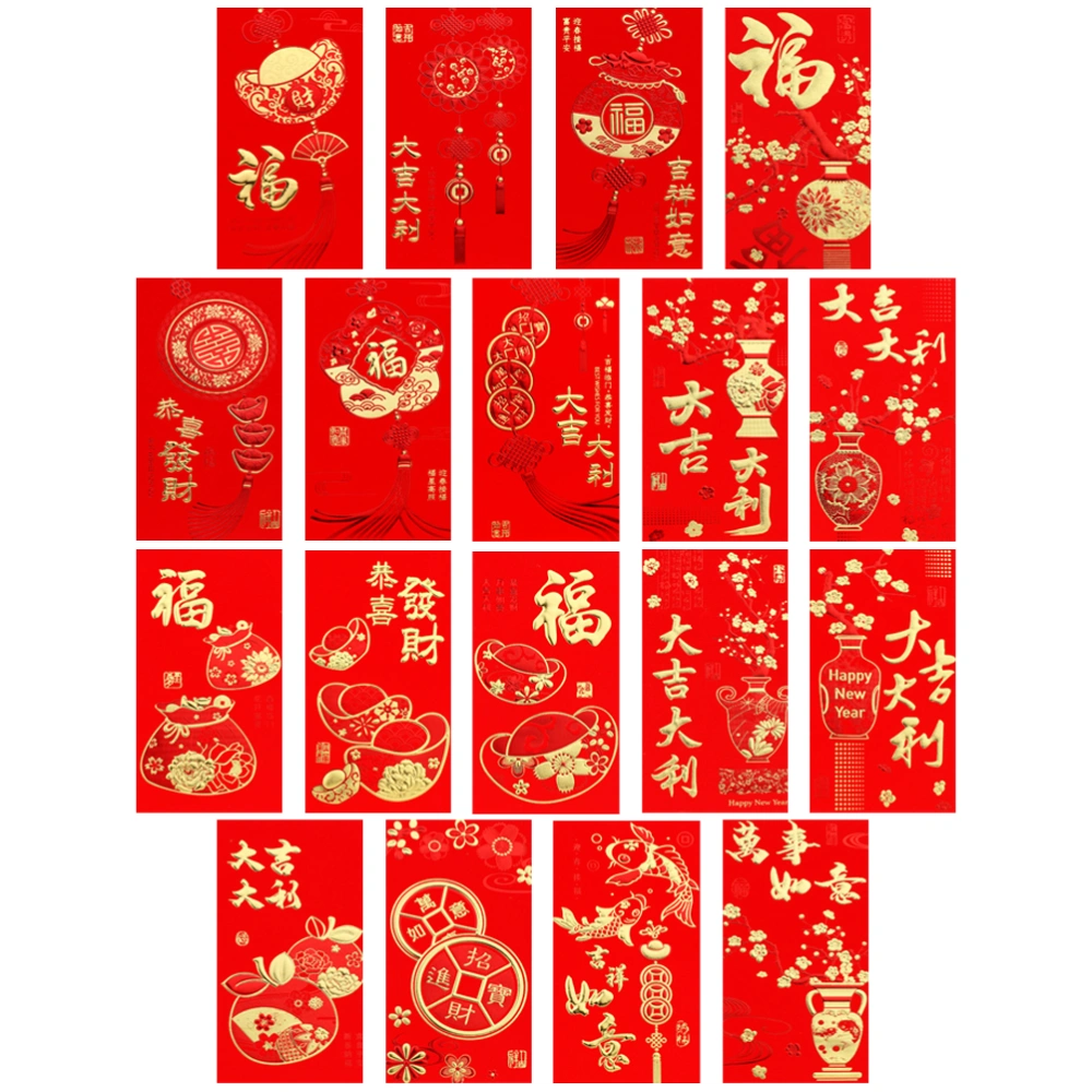 36pcs Creative Chinese style Red Envelopes Exquisite Paper Money Pouches