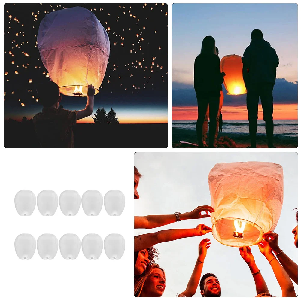 10Pcs Chinese Lanterns Paper Lantern to Release in Sky for Wedding Festival