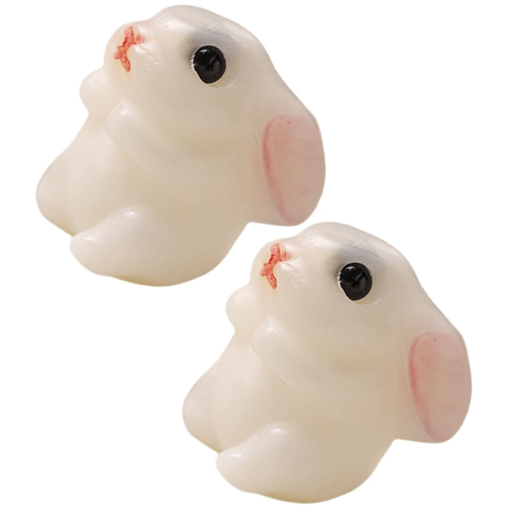 2Pcs Easter Bunny Charm Rabbit Shape Charms Animal Shaped Beads for Craft Jewelry Making