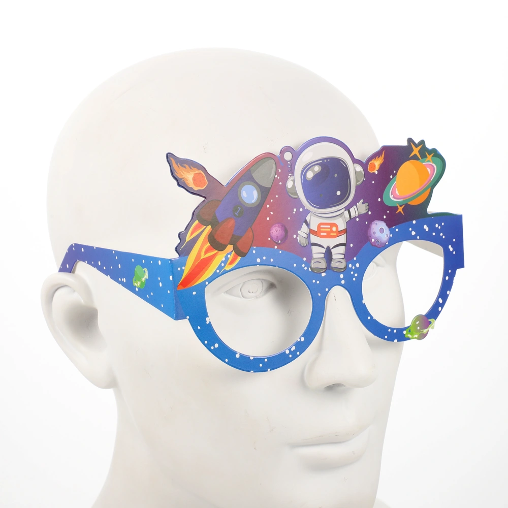 24pcs Space Paper Glasses Photo Props Astronaut Glasses Astronaut Themed Eyeware