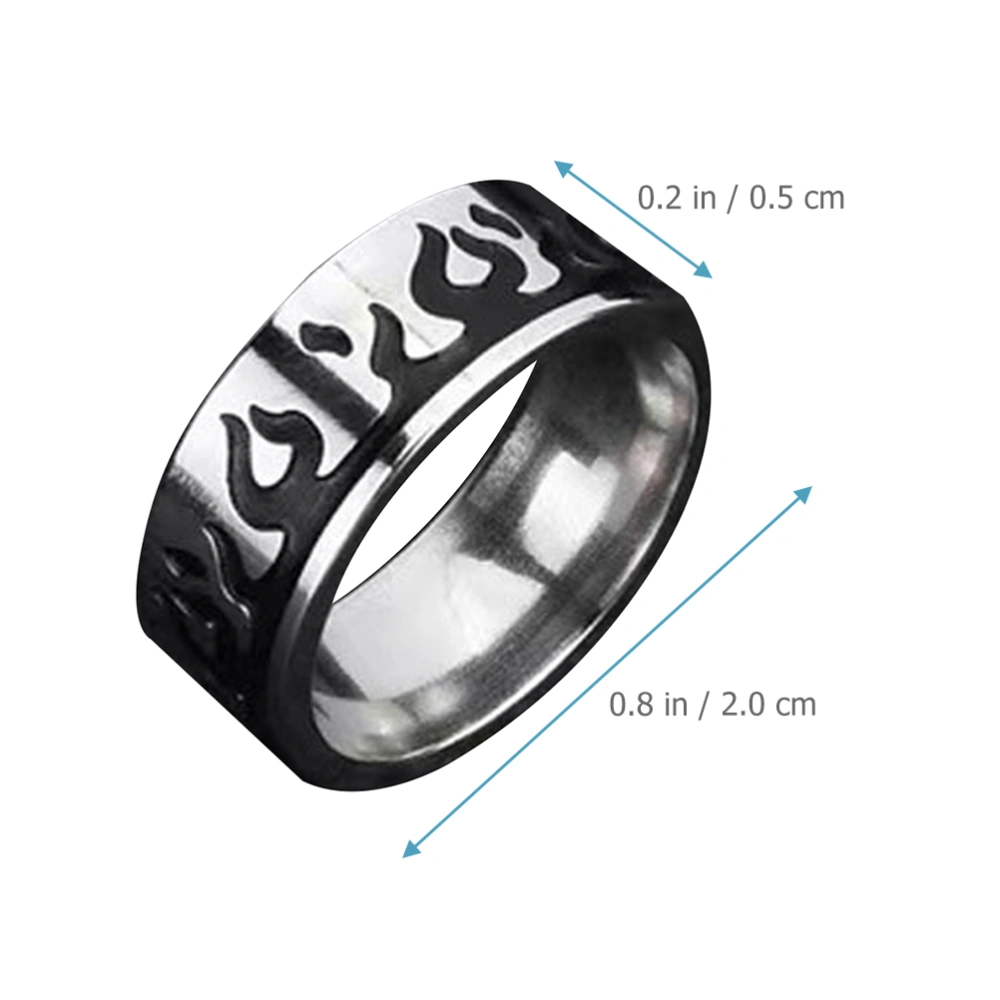 Finger Ring Flame Ring Jewelry Women Stainless Steel Ring Girls Personalized Ring