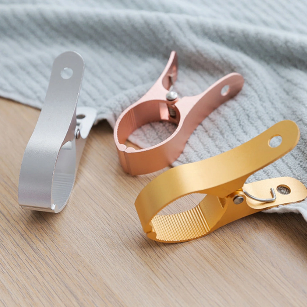 2pcs Aluminum Alloy Windproof Quilt Clamps Clothing Drying Clips Clothes Clamps Beach Towel Clips