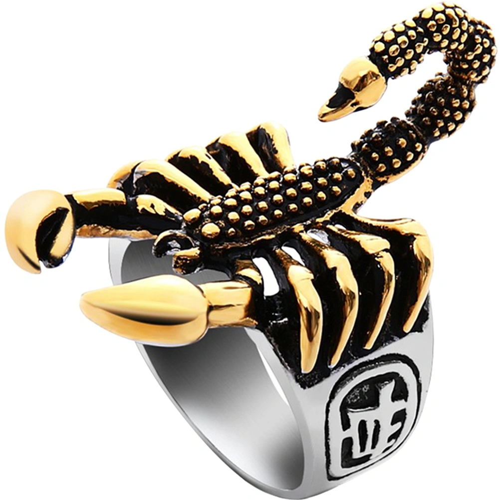Scorpion Ring Punk Ring Titanium Steel Vintage Ring Adult Decorative Ring