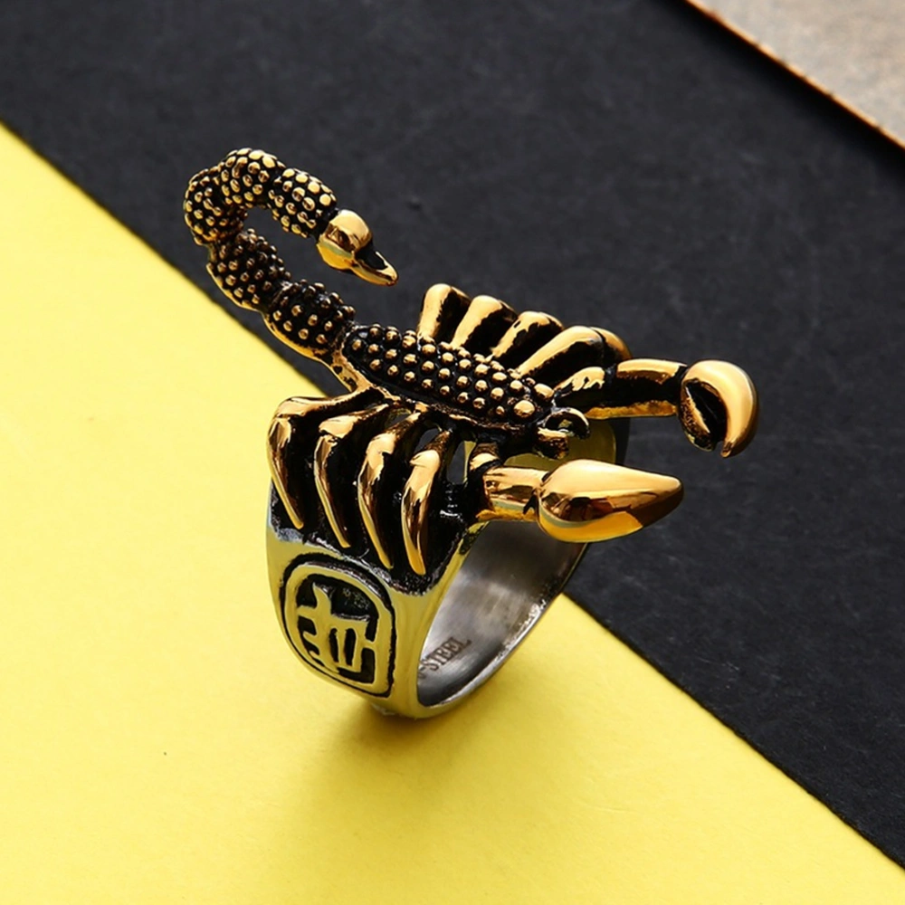 Scorpion Ring Punk Ring Titanium Steel Vintage Ring Adult Decorative Ring