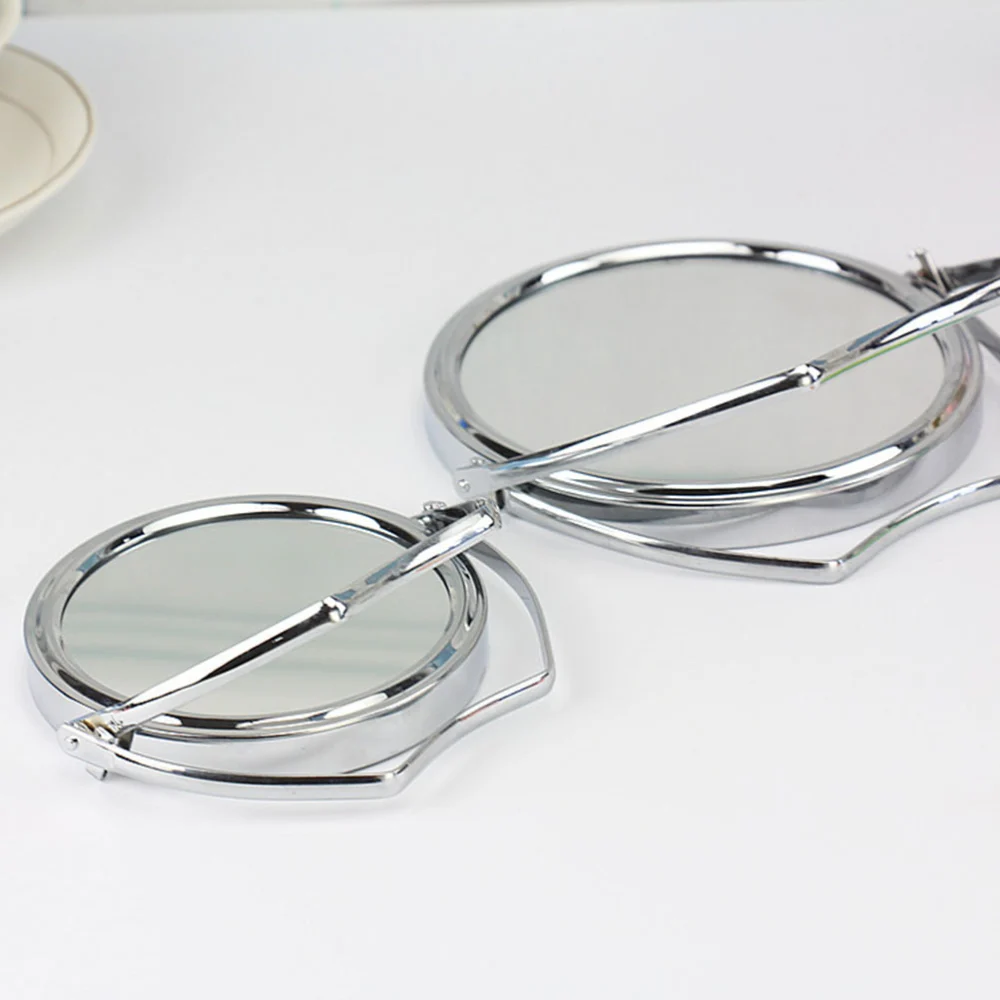 Metal Makeup Mirror Rotary Cosmetic Mirror Desktop Folding Mirror Metal Makeup Mirror