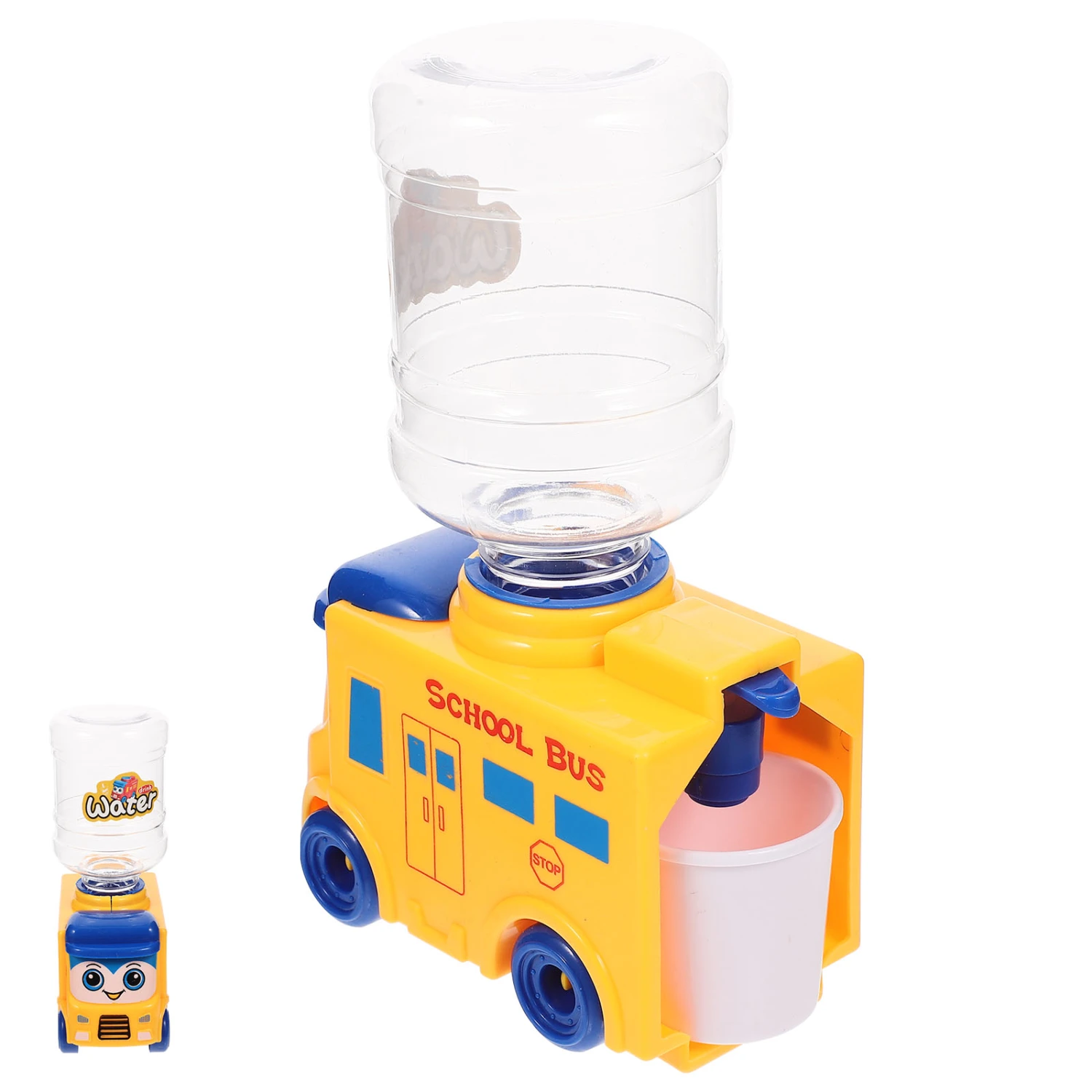 School Bus Small Water Dispenser Toy Tiny Water Dispenser Mini Water Cooler Dispenser