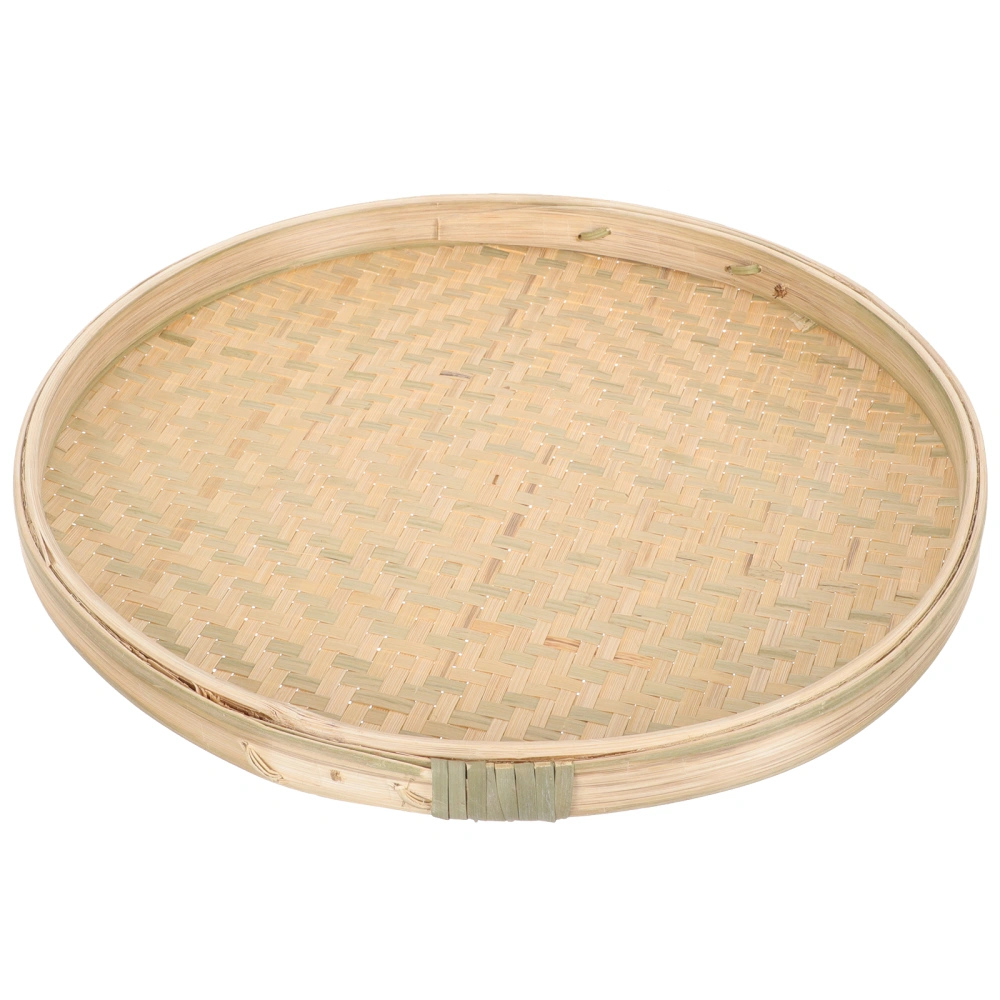 Bamboo Woven Drying Tray Drying Food Fruit Basket Multi-functional Food Snacks Tray