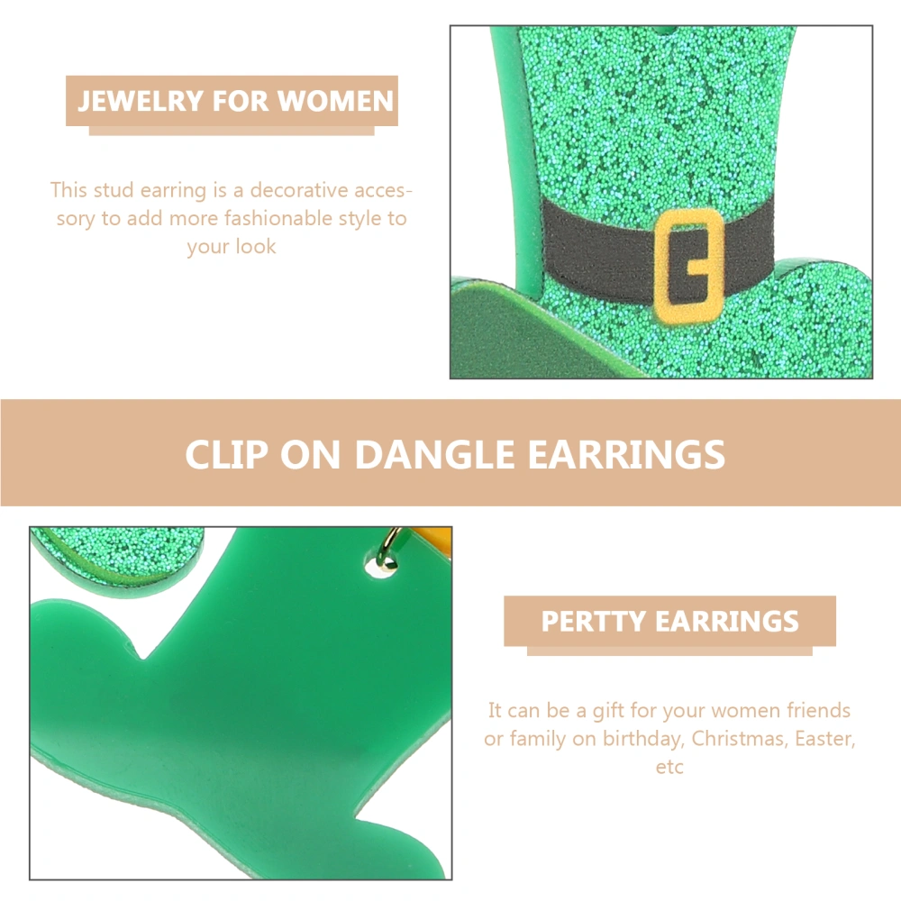 1 Pair Women Earrings Girls St. Patrick Earrings Female Drop Earrings Ear Jewelries