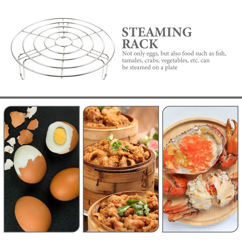 Household Steaming Rack Practical Cooling Rack Stainless Steel Steam Rack Kitchen Accessory