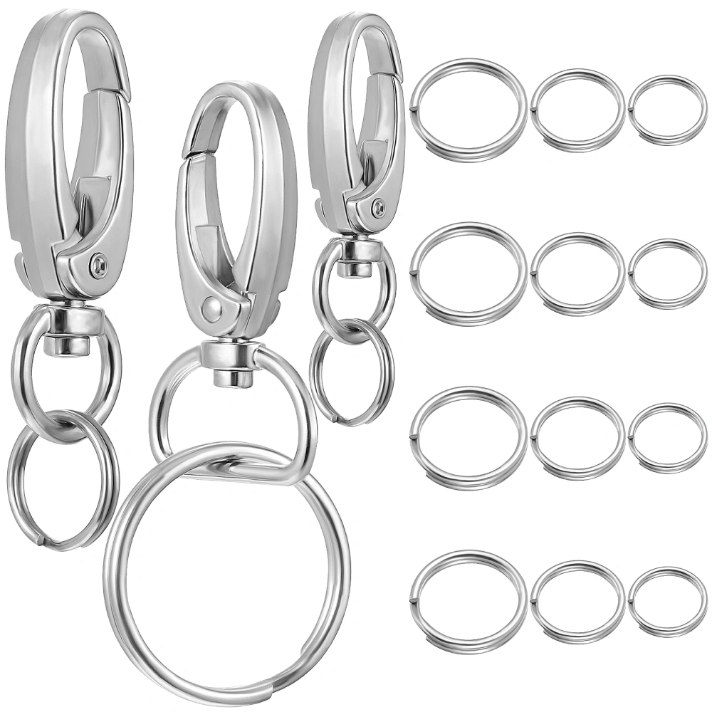 1 Set Leash Dog Tag Clips with Matching Rings for Cat Dog Collars and Necklaces