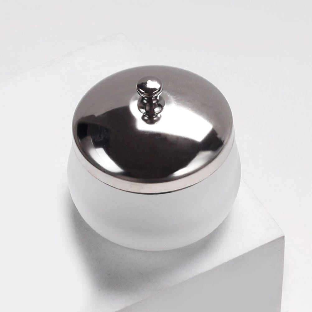 Glass Nail Art Bowl Glassware with Lid for Nail Frosted Dish Manicure Care Tool with Lid
