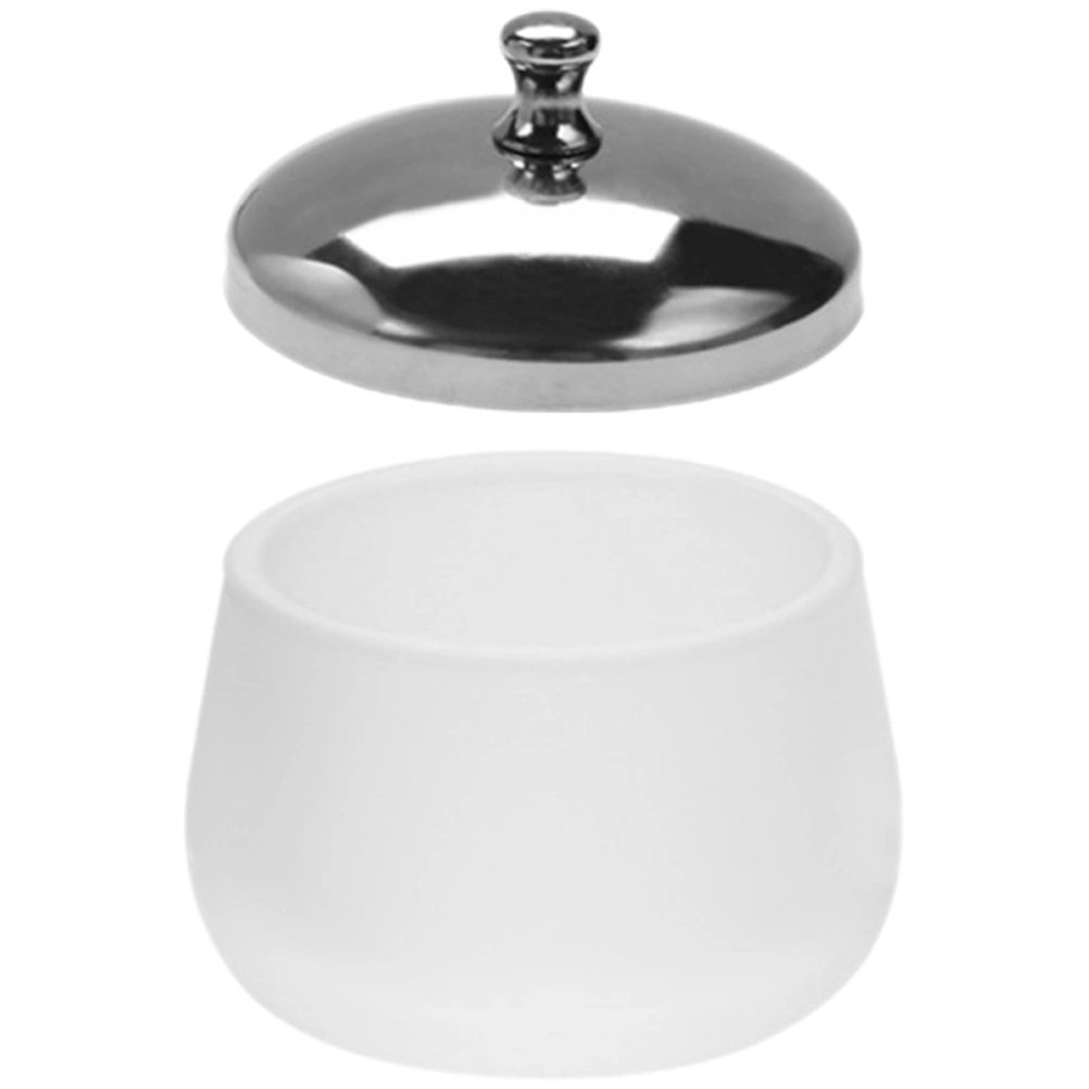 Glass Nail Art Bowl Glassware with Lid for Nail Frosted Dish Manicure Care Tool with Lid