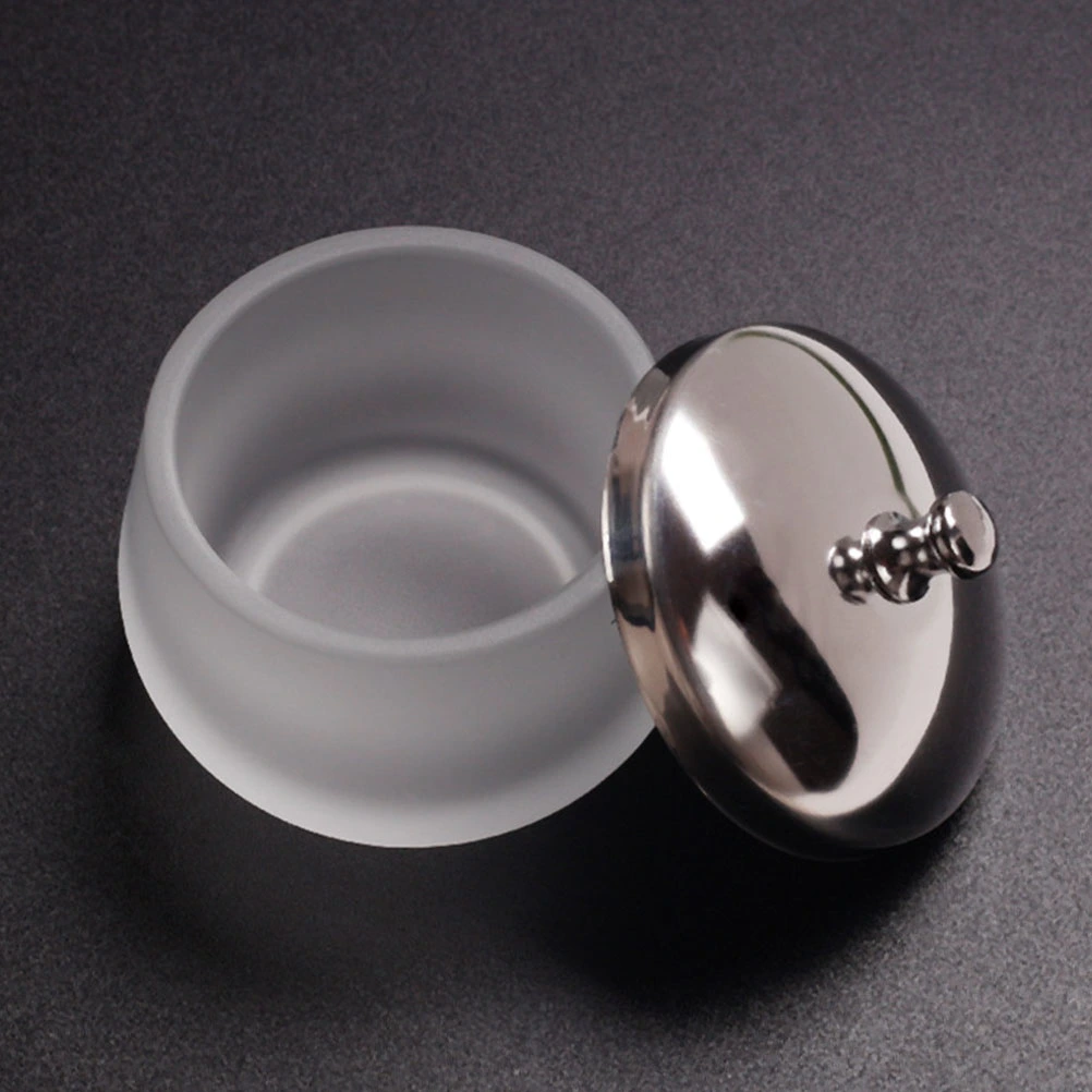Glass Nail Art Bowl Glassware with Lid for Nail Frosted Dish Manicure Care Tool with Lid
