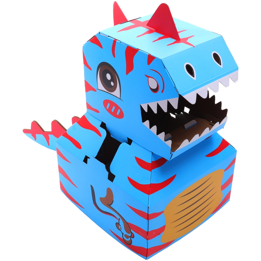 1 Set Wearable DIY Toy Paper Dinosaurs Cardboard Box Kid Carton Box Wearable Toy for Fun