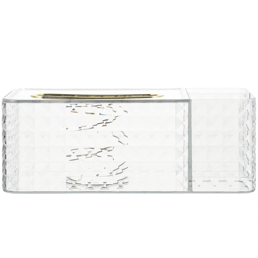 Clear Tissue Cover Box Multi-use Tissue Holder Spring Tissue Container Desktop Storage Box