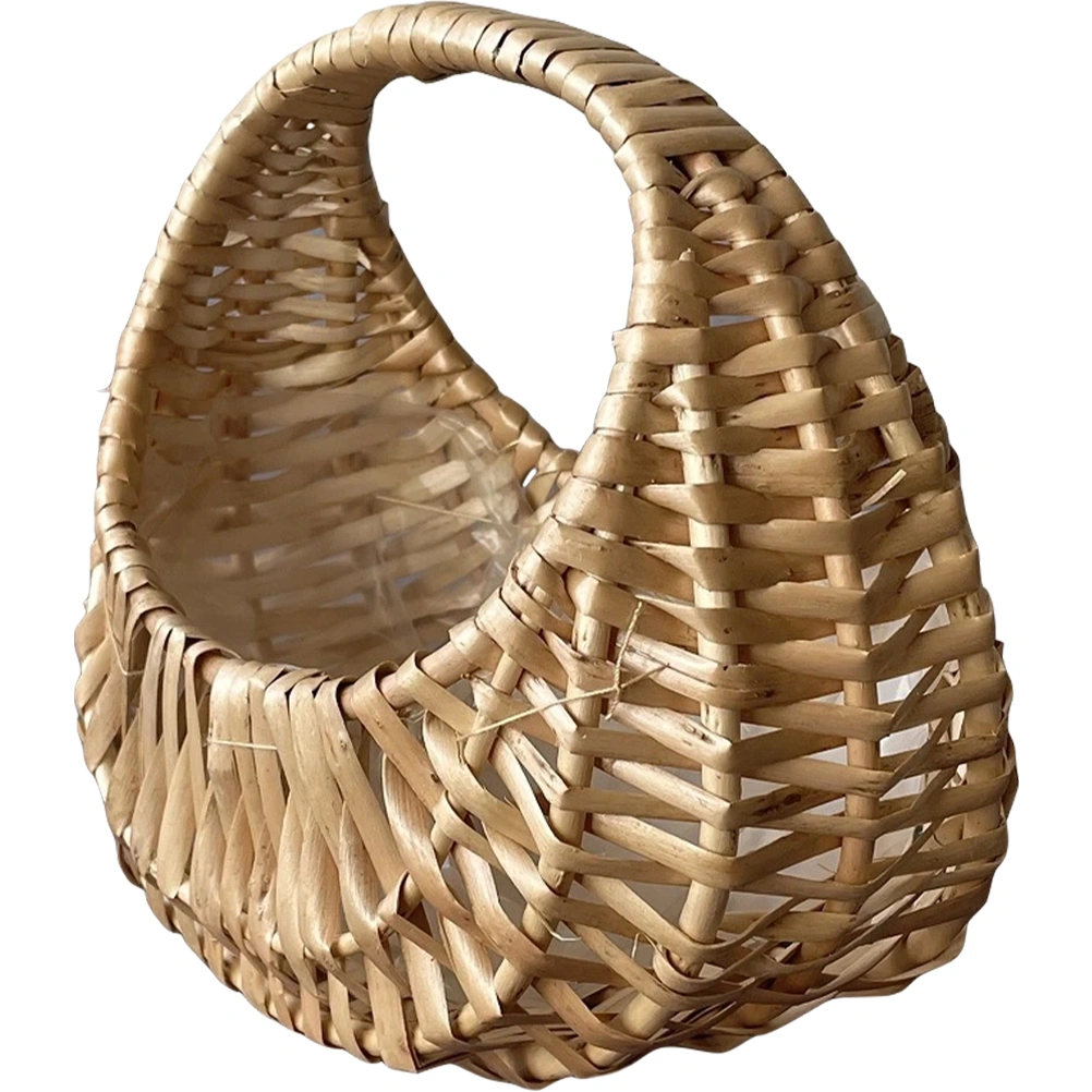 Flower Arrangement Basket Handmade Rattan Woven Basket Handheld Flower Woven Basket