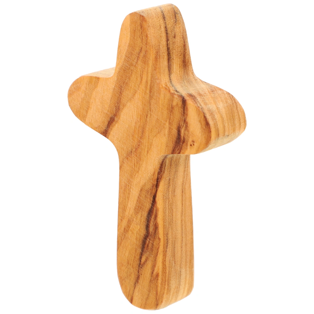 Delicate Wooden Cross Ornament Rustic Religious Cross Adornment Home Decor