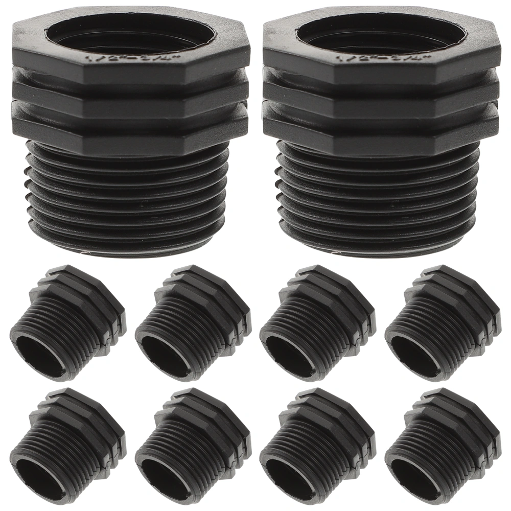 10pcs Bulkhead Fitting Hose Repair Bulkhead Fitting 3/4 to 1/2 Inch Adapter