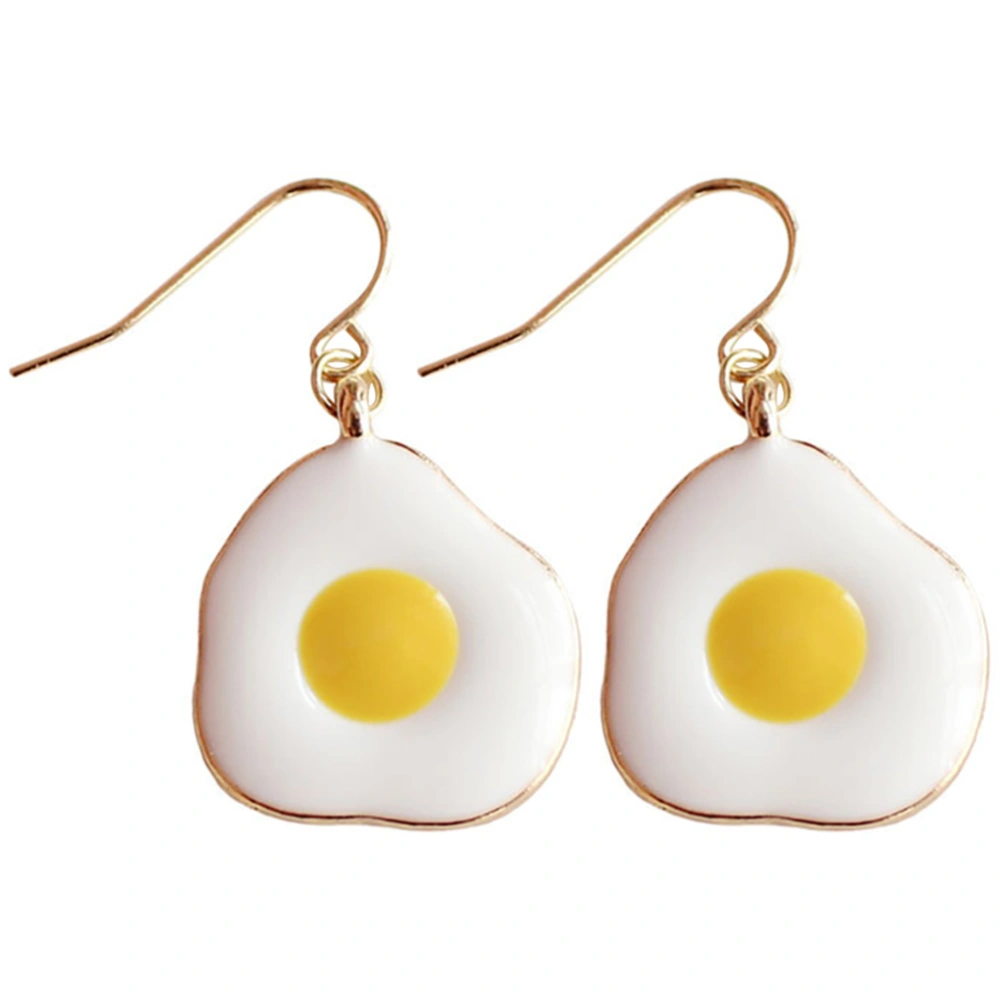 1 Pair Fried Egg Stud Earring Cute Poached Egg Dangle Drop Earrings Women Earrings