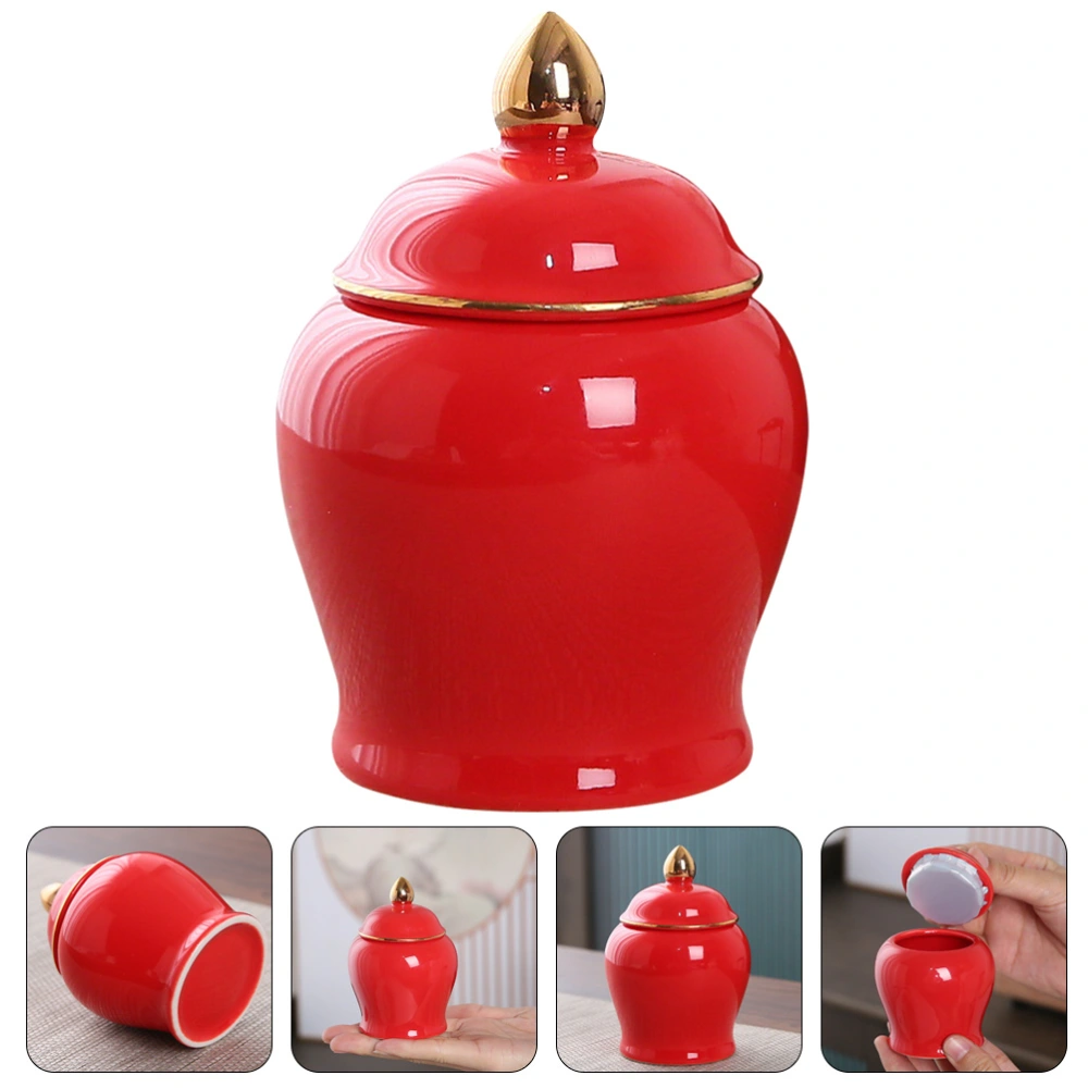 Household Tea Leaf Storage Can Canister Ceramic Storage Jar  Tea Canister Storage