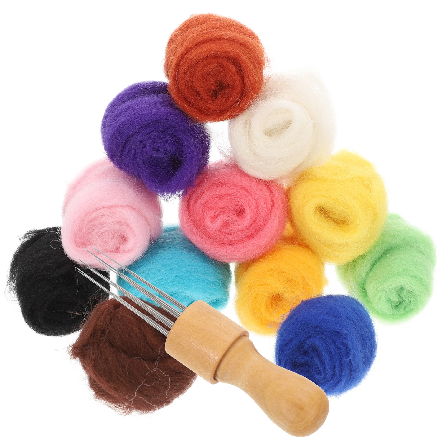 1 Set DIY Felting Kit Needle Felting Wool Supplies Handcrafted Craft Making Accessories