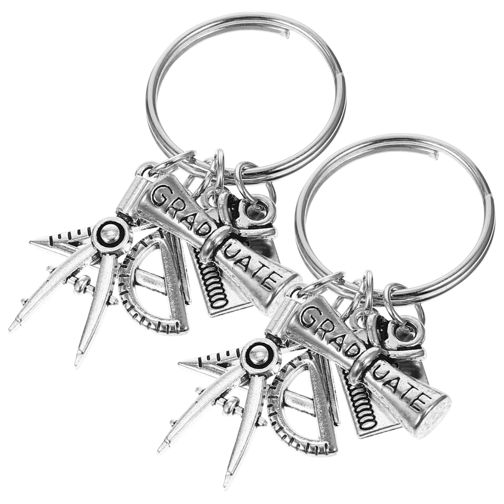 2pcs Graduation Key Rings Graduation Key Pendants Graduation Key Decorations