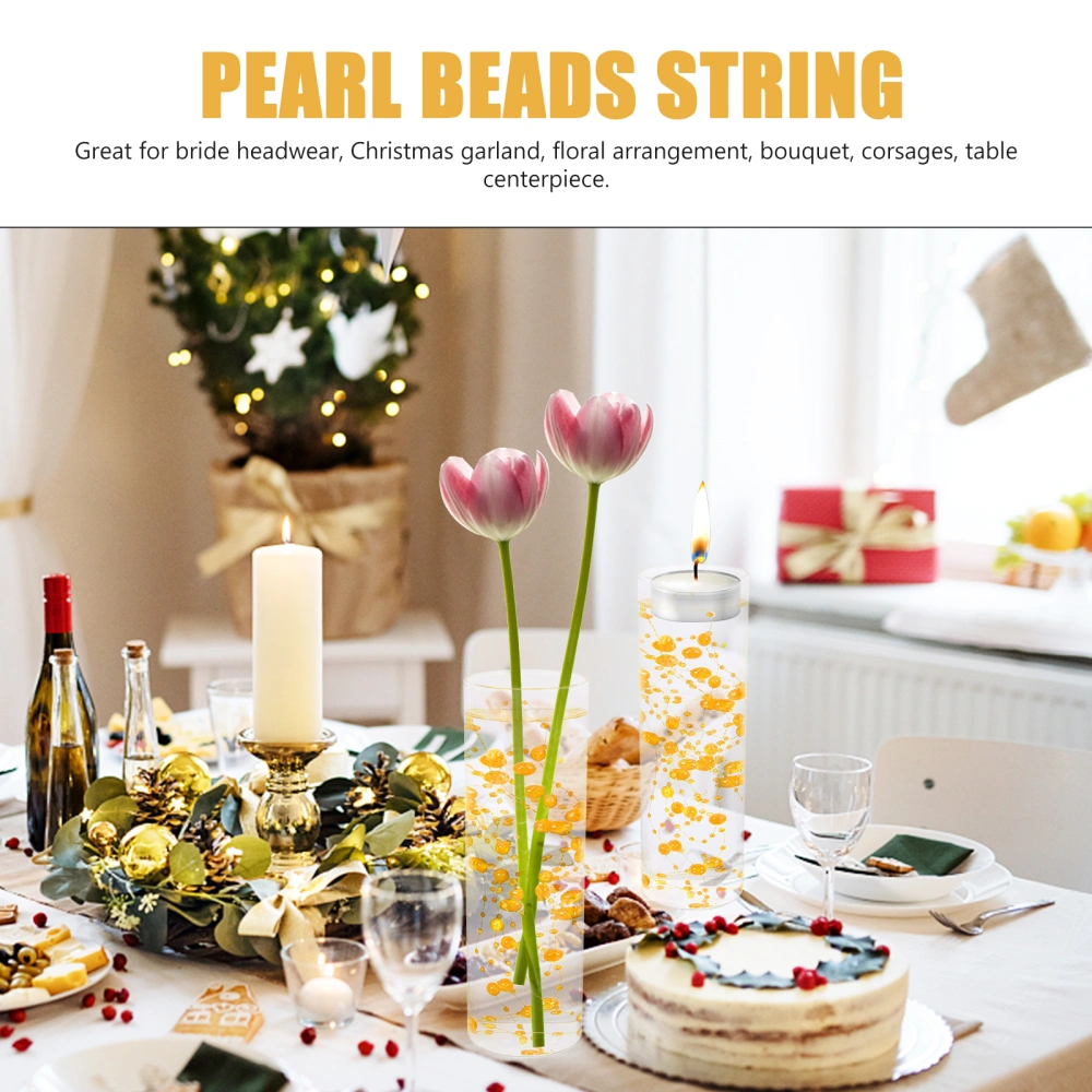 30pcs Artificial Pearl String Floating Candle Faux Pearls Beads String Party Garland Decor