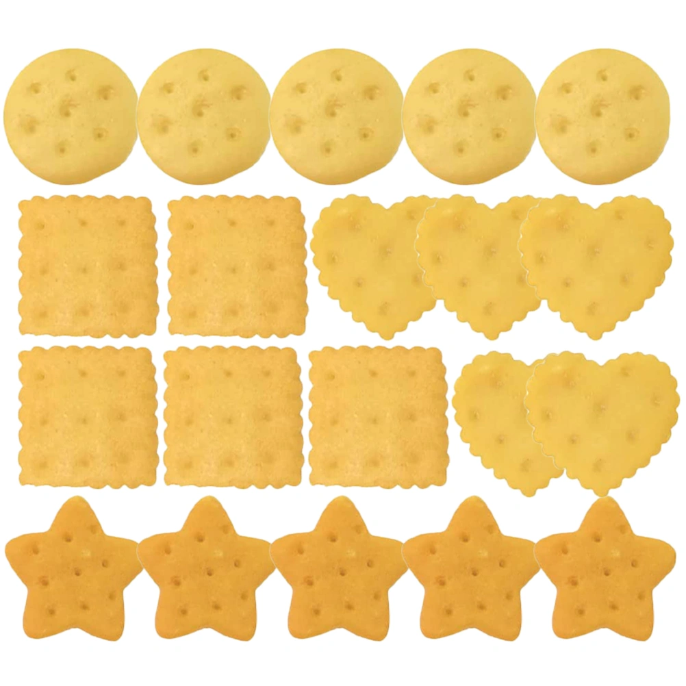 20pcs Simulated Cookie Adornment Unique Fake Cookies Ornaments Photo Props Random Style
