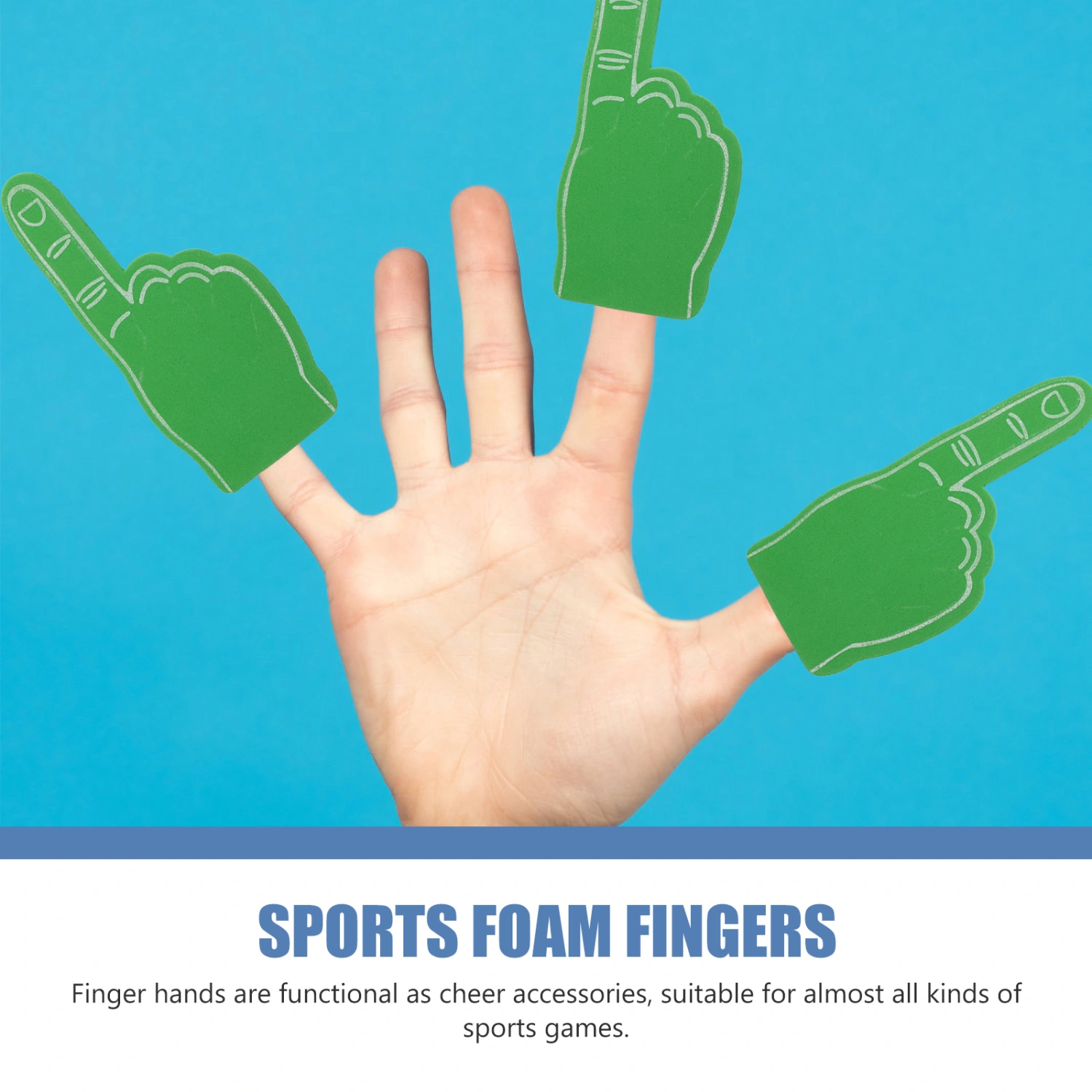 12pcs Foam Fingers Party Noise Makers Cheerleading Prop for Sports Team Cheering