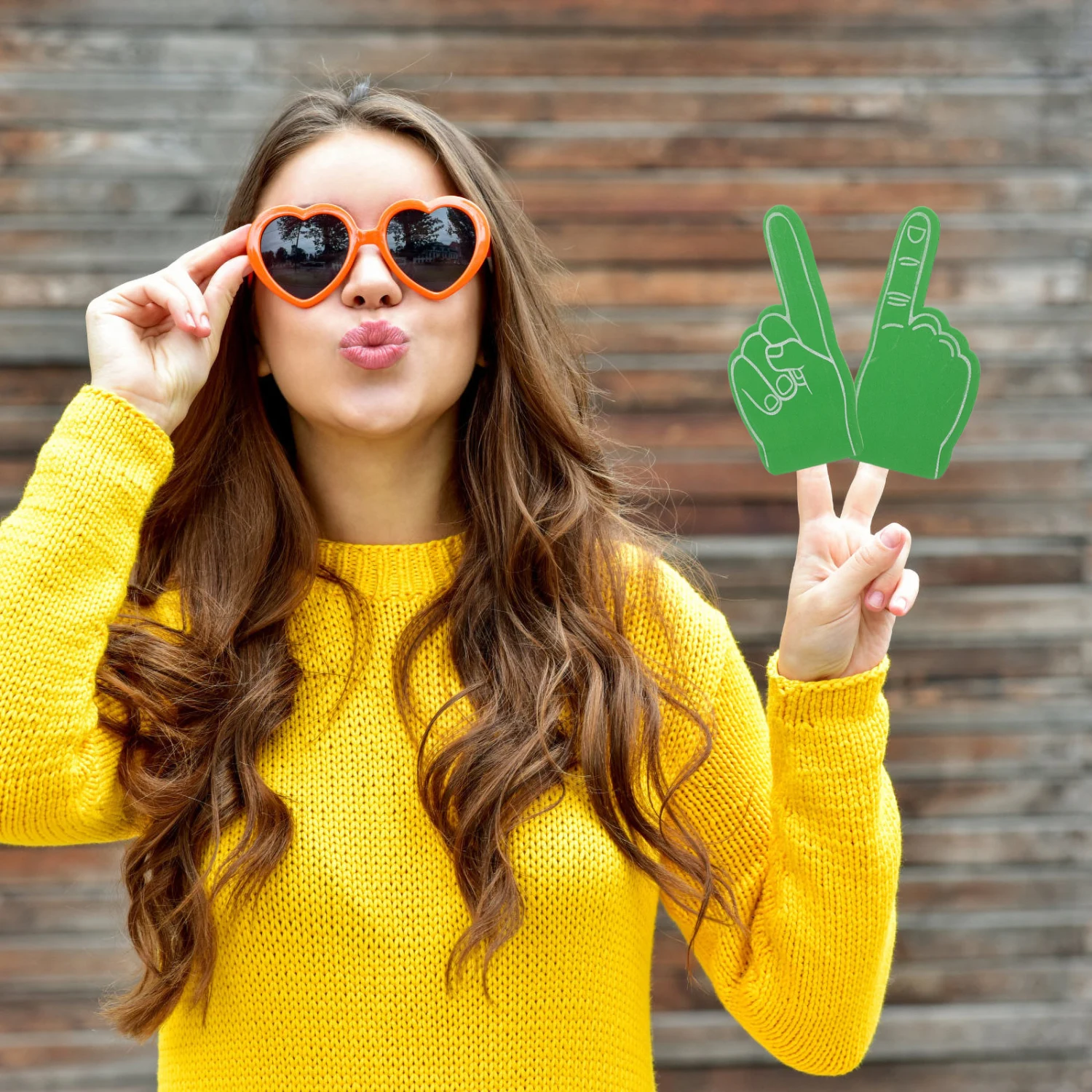12pcs Foam Fingers Party Noise Makers Cheerleading Prop for Sports Team Cheering