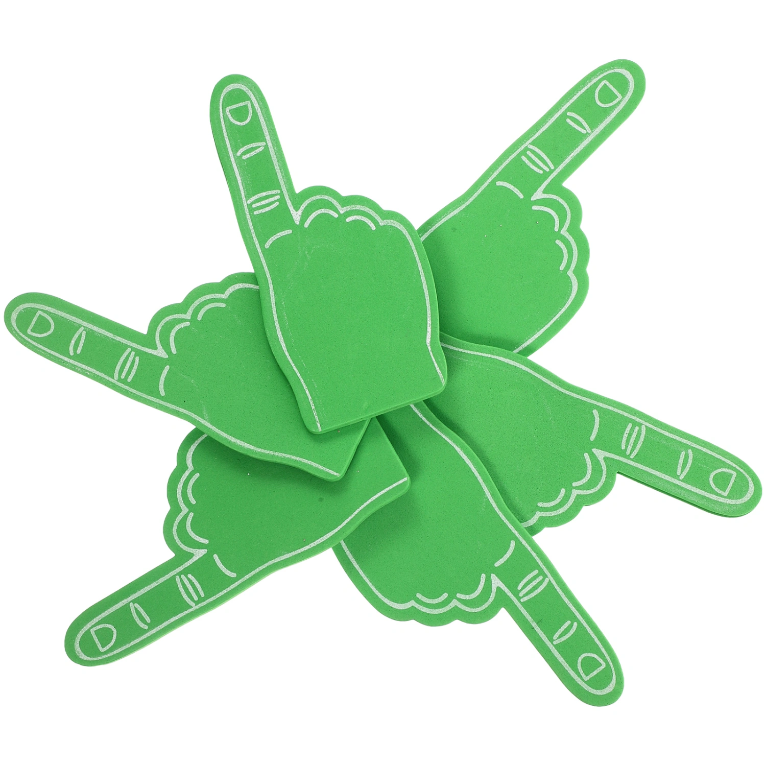 12pcs Foam Fingers Party Noise Makers Cheerleading Prop for Sports Team Cheering