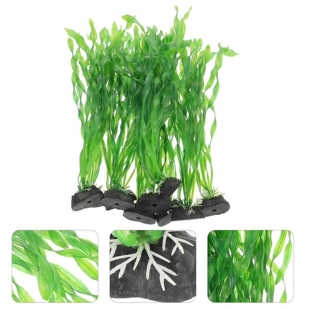 10Pcs Aquarium Plants Artificial Seaweed Plastic Plants Fish Tank Plants Artificial Aquarium Plants