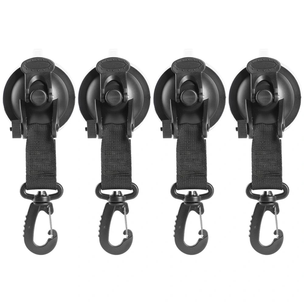 4Pcs Suction Cup Hooks Car Mounted Tent Hooks Vacuum Hooks Car Window Suction Cup Hooks