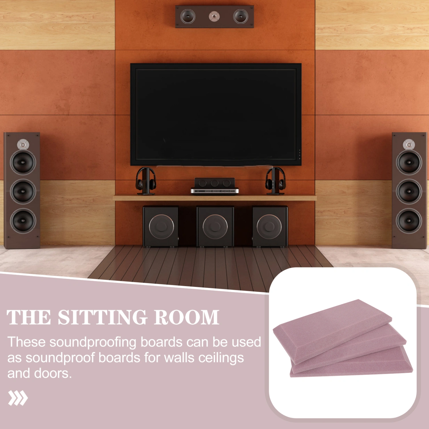 3pcs Replacement Sound-absorbing Panels Acoustic Absorption Panels Sound Absorbers