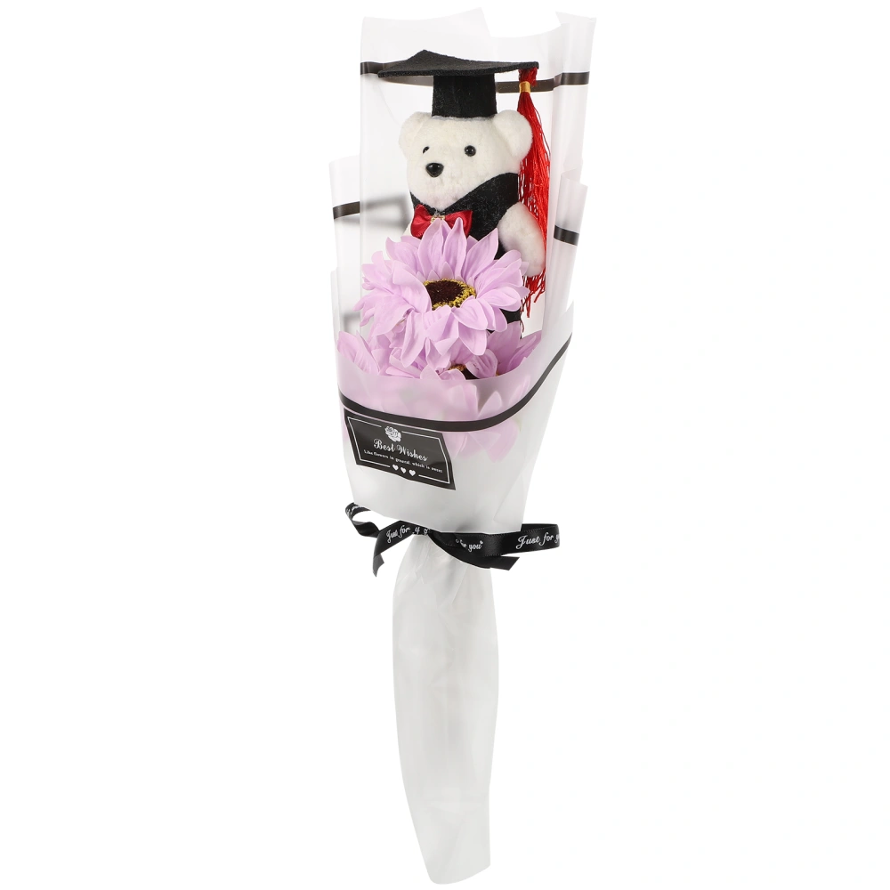 Graduation Flower Bear Bouquet Lovely Grad Party Cute Bear Bouquet Graduation Party Supply