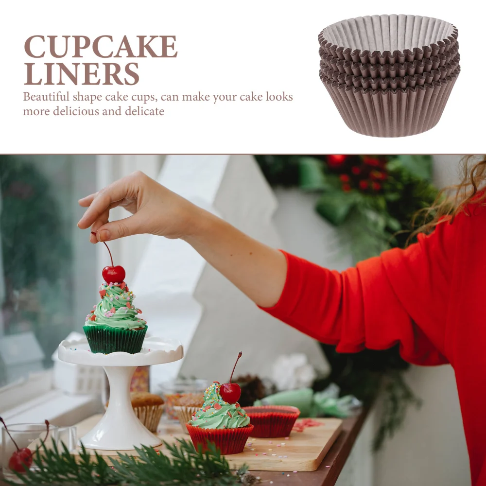 100Pcs Cake Baking Cups Cupcake Wrappers Paper Cupcake Liners Muffin Cake Liners for Baking