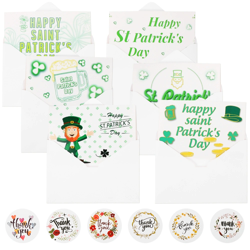 12Pcs St Patrick's Day Cards with Envelopes Greeting Cards St Patrick's Day Party Supplies