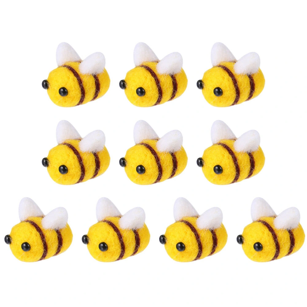 30pcs DIY Use Wool Felt Accessory Bee Shape Handcraft Material Clothes Hat DIY felt Adorn