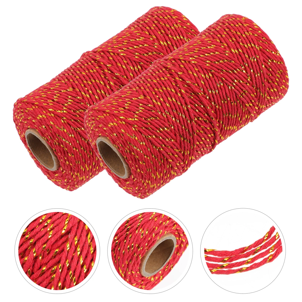 2 Bundles Gift Packing Ropes Festive Gift Packing Material Tag Ropes Multifunctional Ropes