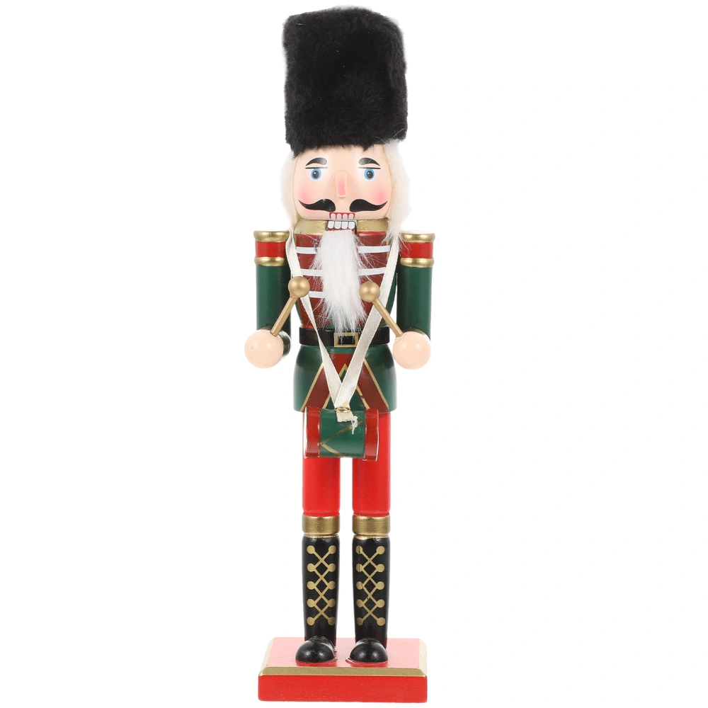 Wooden Nutcracker Figurine Wood Nutcracker Christmas Desktop Decor Garden Decor