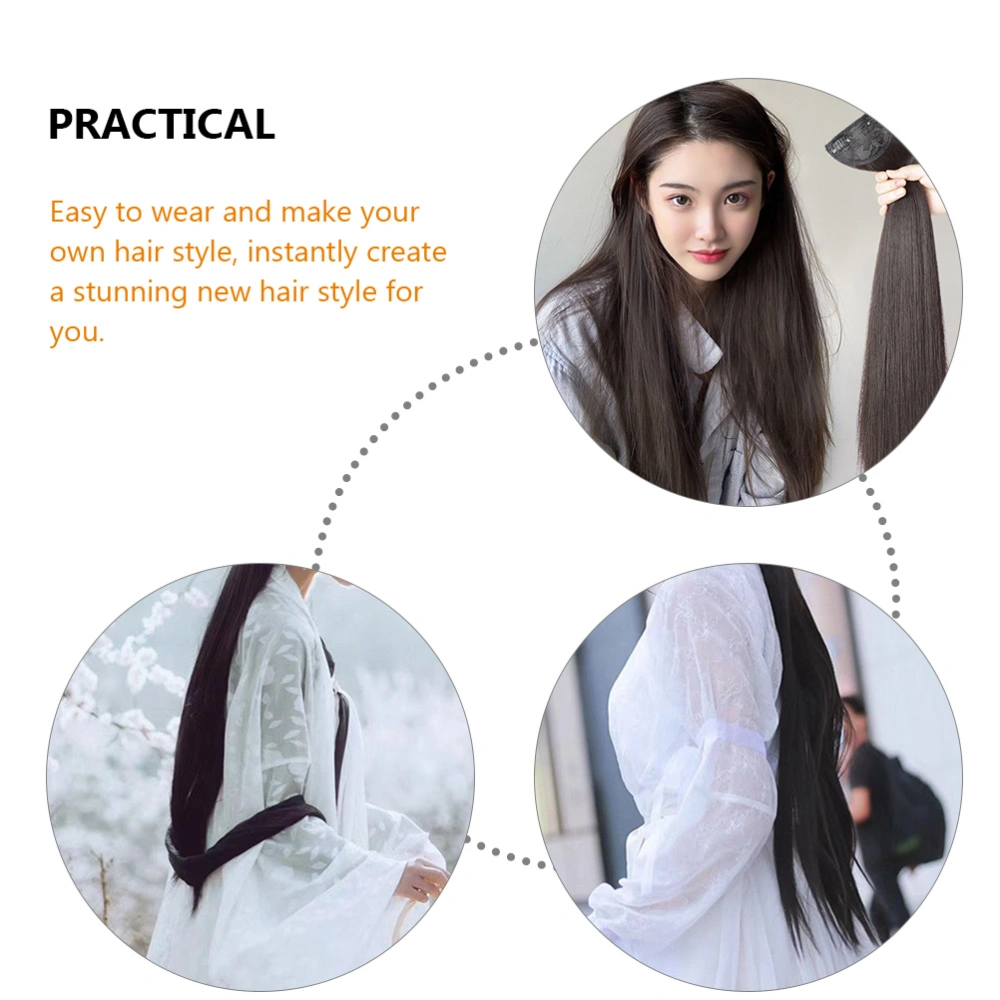 Synthetic Hair Piece Long Straight Clip In Hair Extension Women Hairstyle Accessory