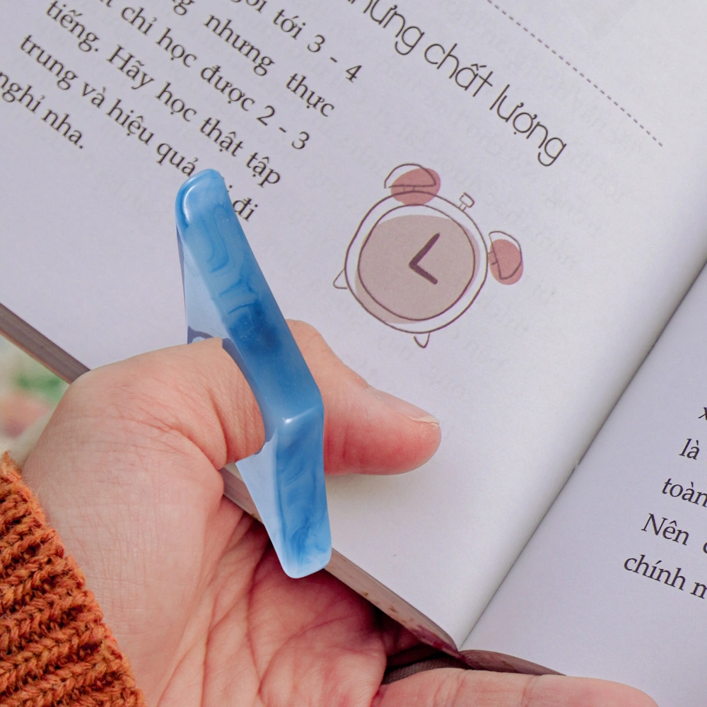 6pcs Book Page Holder Convenient Resin Thumb Book Page Holder For Reading Book