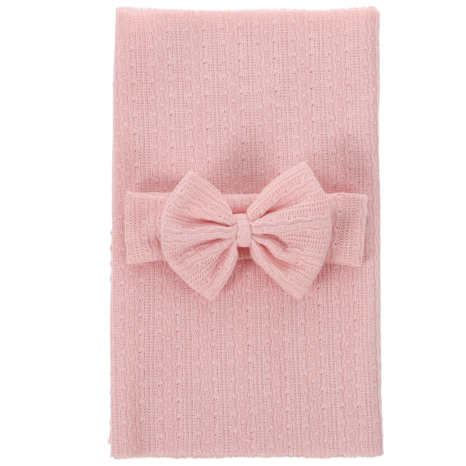 1 Set Baby Swaddle Blanket and Headband Newborn Receiving Blanket for Baby Boys Girls