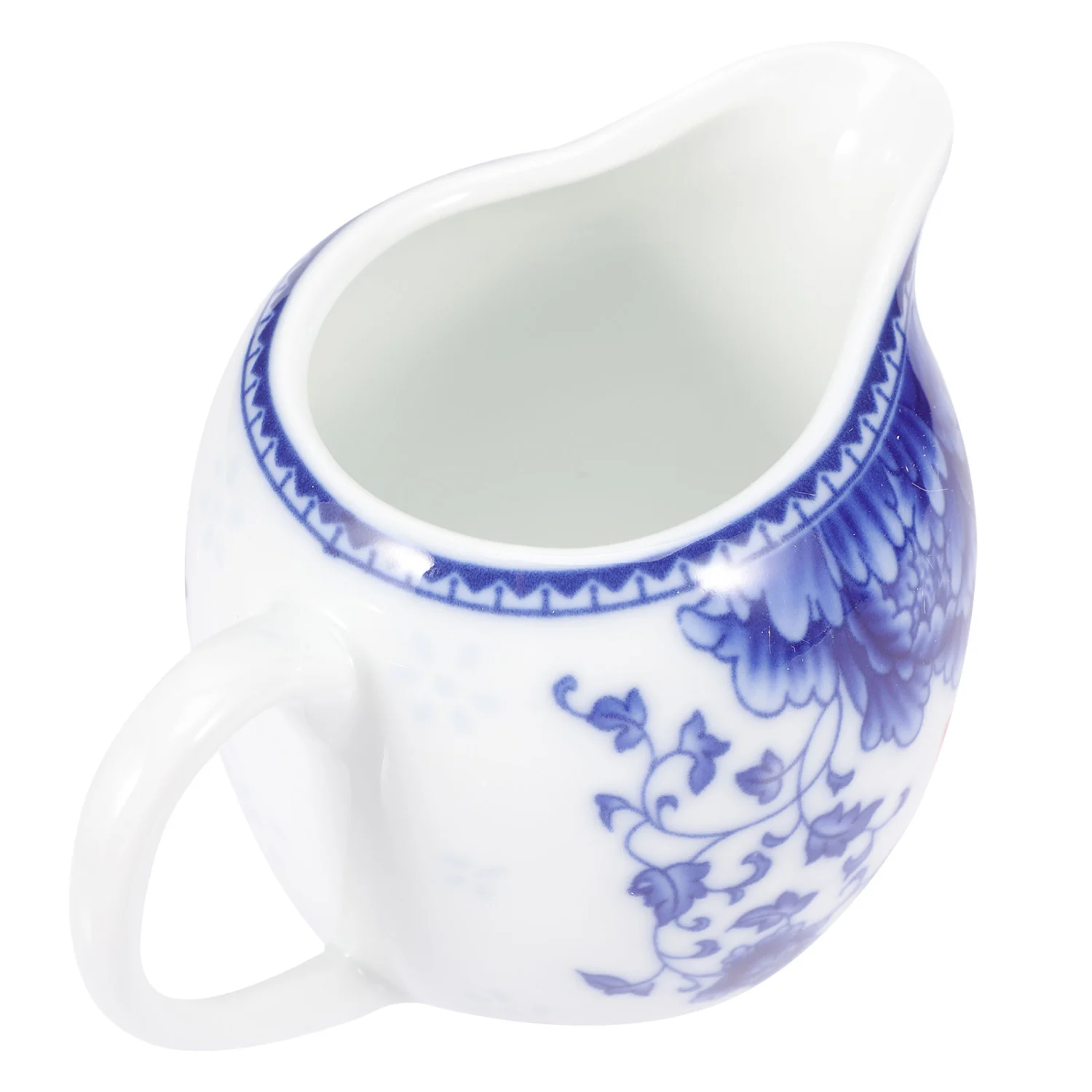 Sauce Container Sauce Jug Blue and White Milk Sauce Cup Ceramic Gravy Boat Gravy Container(200ml)