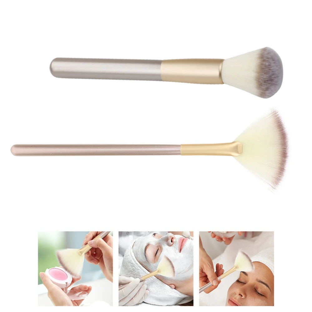 1 Set Fan Makeup Brushes Blush Powder Makeup Brushes Facial Makeup Brushes for Highlighter